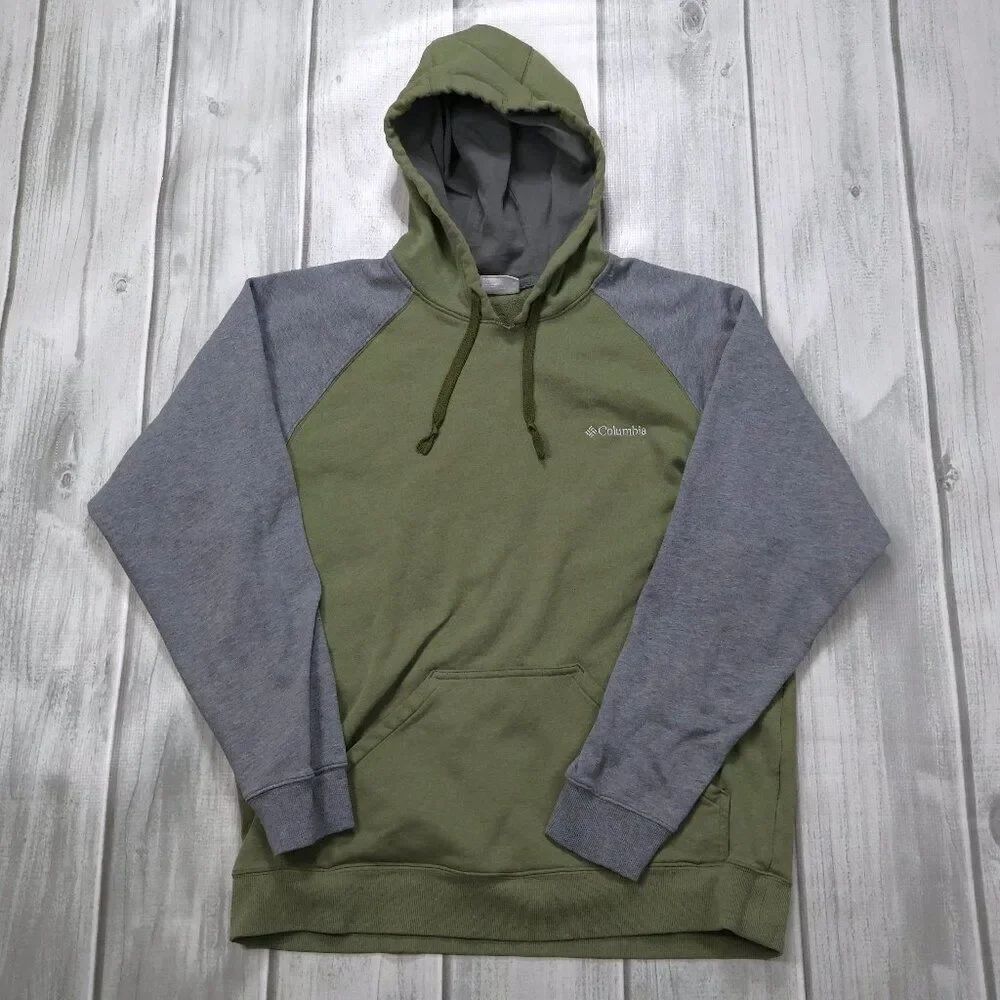Columbia Hart Mountain Heather Grey/Olive Hoodie M